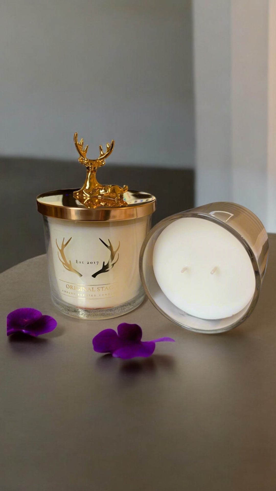 Outdoor-Inspired Midnight Orchid Candle – 380g, Double Wick, 40 Hours Burn Time | Premium Scented Candle | Made in the UK