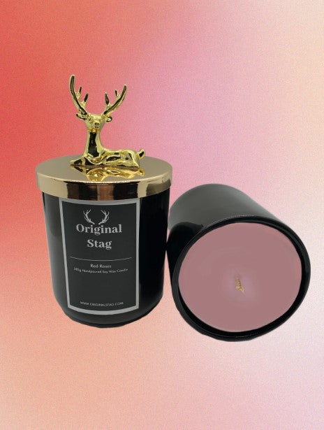 Stag Candles - Create a Luxurious Atmosphere with the Rich and Floral Aroma of our Red Roses Scented Candle