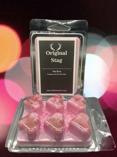 Indulge in the Sweet and Romantic Aroma of Red Roses with Our Handcrafted Wax Melts - Perfect for Enhancing Your Home's Atmosphere