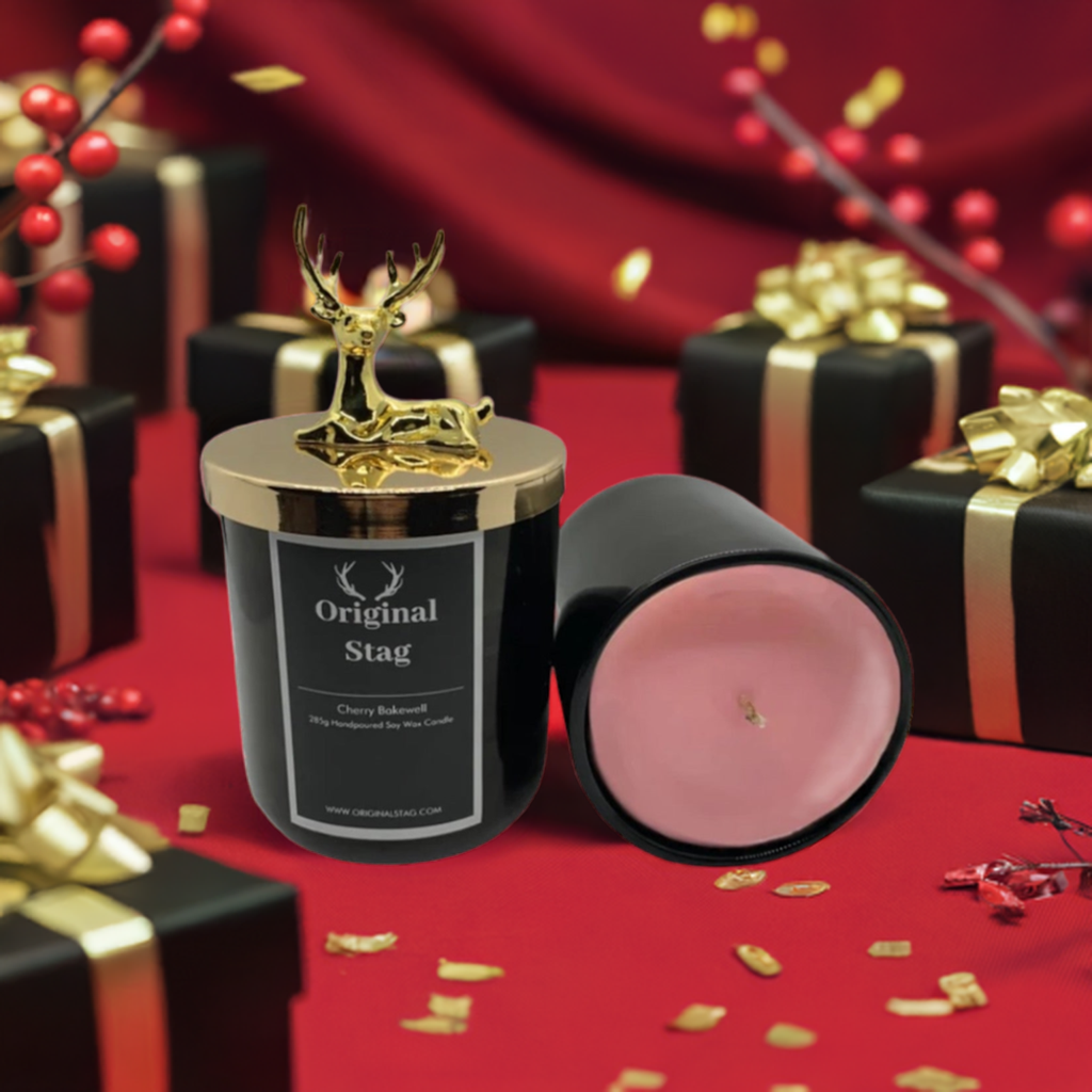 Stag Candles - Create a Comforting Atmosphere with the Warm and Gourmet Fragrance of our Cherry Bakewell.